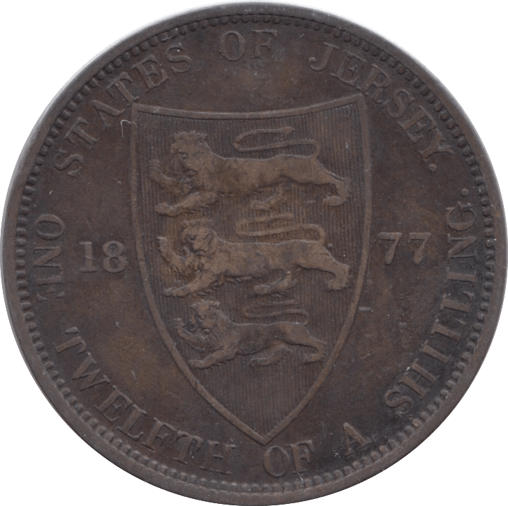 1877 1/12 SHILLING JERSEY - WORLD COINS - Cambridgeshire Coins