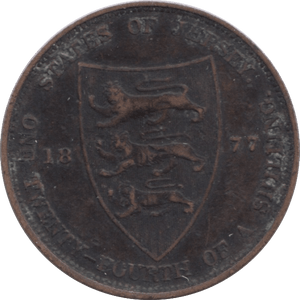 1877 1/24 OF A SHILLING JERSEY 2 - WORLD COINS - Cambridgeshire Coins