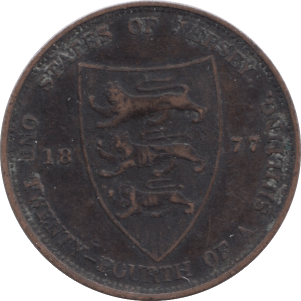 1877 1/24 OF A SHILLING JERSEY 2 - WORLD COINS - Cambridgeshire Coins