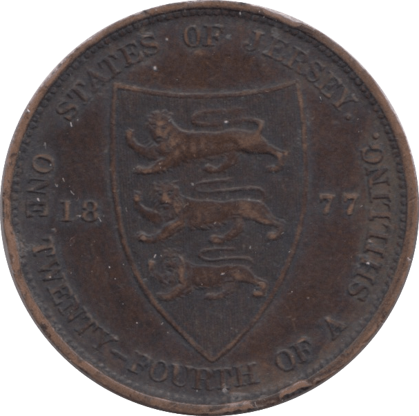 1877 1/24 OF A SHILLING JERSEY 3 - WORLD COINS - Cambridgeshire Coins
