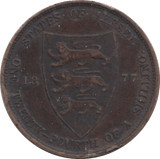 1877 1/24 OF A SHILLING JERSEY 3 - WORLD COINS - Cambridgeshire Coins