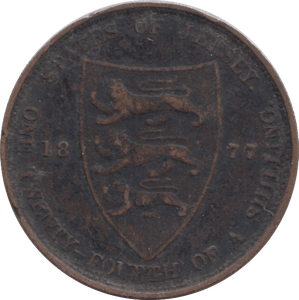 1877 1/24 OF A SHILLING JERSEY 5 - WORLD COINS - Cambridgeshire Coins