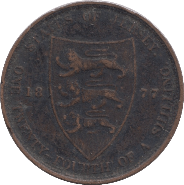 1877 1/24 OF A SHILLING JERSEY 5 - WORLD COINS - Cambridgeshire Coins
