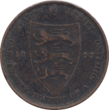 1877 1/24 OF A SHILLING JERSEY 5 - WORLD COINS - Cambridgeshire Coins