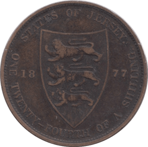 1877 1/24 OF A SHILLING JERSEY 6 - WORLD COINS - Cambridgeshire Coins