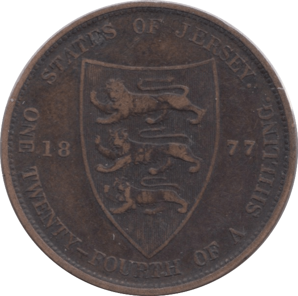 1877 1/24 OF A SHILLING JERSEY 6 - WORLD COINS - Cambridgeshire Coins