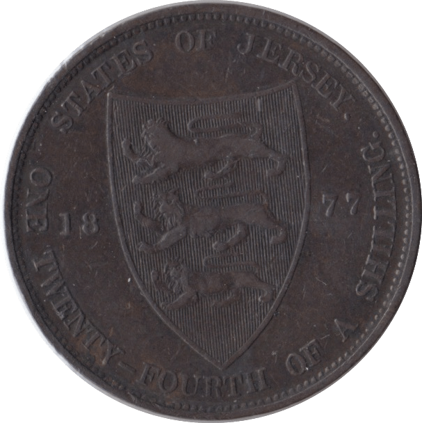 1877 1/24 OF A SHILLING JERSEY - WORLD COINS - Cambridgeshire Coins