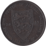 1877 1/24 OF A SHILLING JERSEY - WORLD COINS - Cambridgeshire Coins