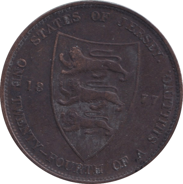 1877 1/24 SHILLING JERSEY - WORLD COINS - Cambridgeshire Coins
