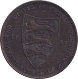 1877 1/24 SHILLING JERSEY - WORLD COINS - Cambridgeshire Coins