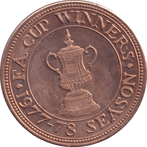 1877 - 78 BRONZE FOOTBALL MEDAL IPSWICH TOWN FC - MEDALS & MEDALLIONS - Cambridgeshire Coins