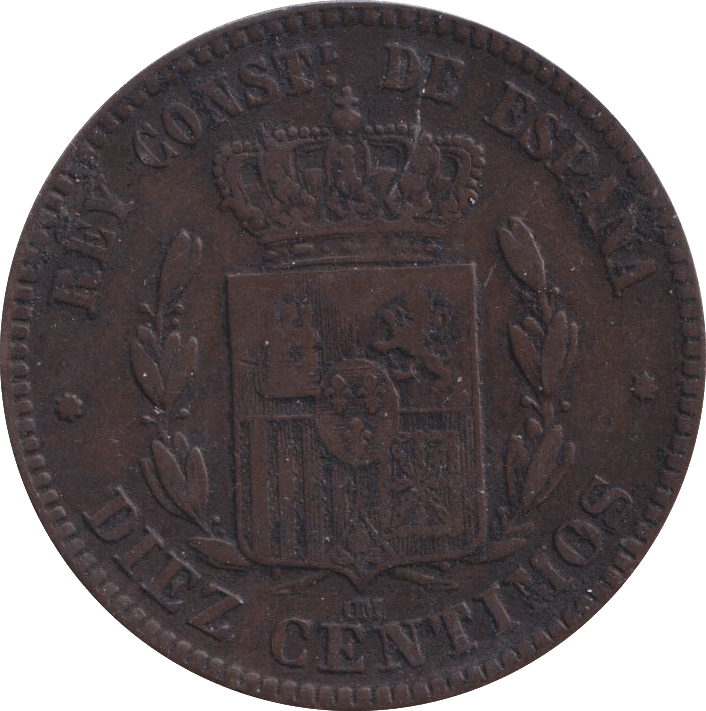 1877 COIN SPAIN - WORLD COINS - Cambridgeshire Coins