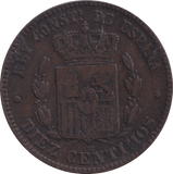 1877 COIN SPAIN - WORLD COINS - Cambridgeshire Coins