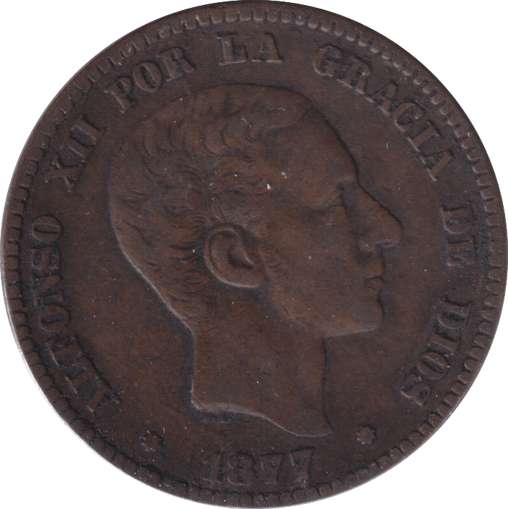 1877 COIN SPAIN - WORLD COINS - Cambridgeshire Coins