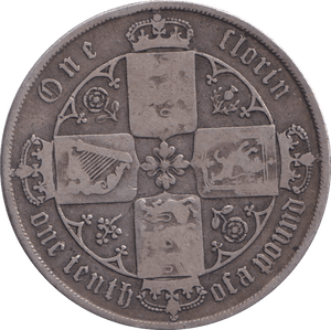 1877 FLORIN ( FINE ) - FLORIN - Cambridgeshire Coins