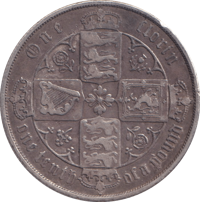 1877 FLORIN ( GF ) - FLORIN - Cambridgeshire Coins