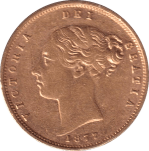 1877 GOLD HALF SOVEREIGN DIE 150 ( EF ) - HALF SOVEREIGN - Cambridgeshire Coins