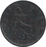 1877 HALF PENNY ( VF ) - HALFPENNY - Cambridgeshire Coins