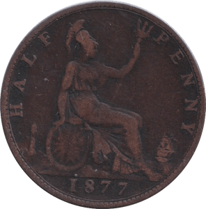 1877 HALFPENNY ( FINE ) - HALFPENNY - Cambridgeshire Coins