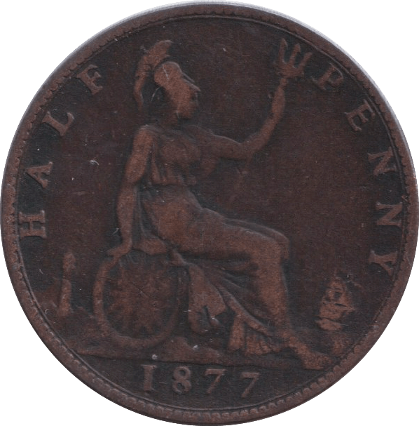 1877 HALFPENNY ( FINE ) - HALFPENNY - Cambridgeshire Coins
