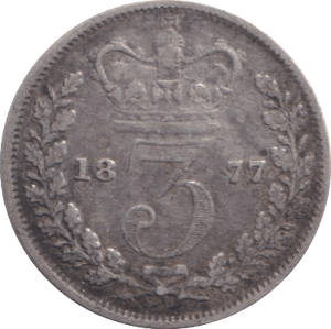 1877 MAUNDY THREEPENCE ( NF ) - MAUNDY THREEPENCE - Cambridgeshire Coins
