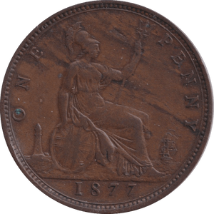 1877 PENNY ( GVF ) - PENNY - Cambridgeshire Coins