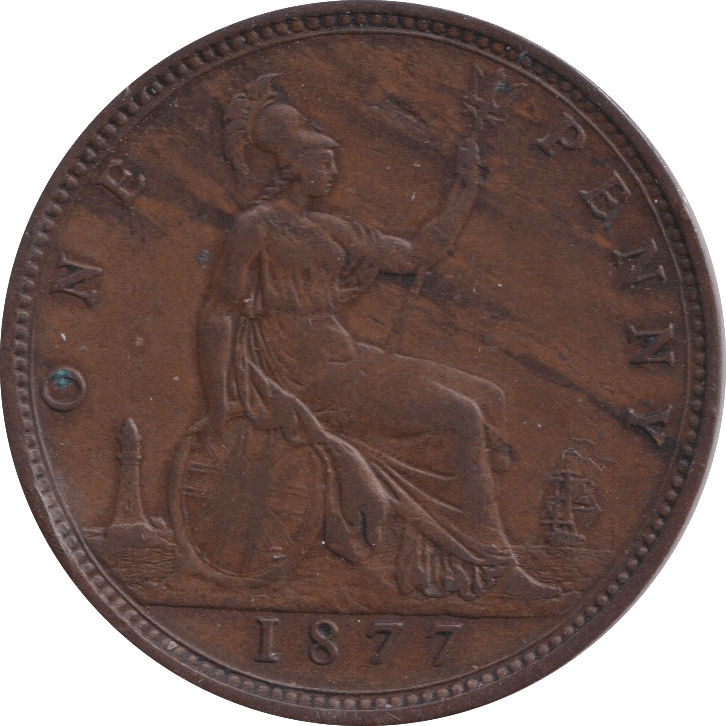 1877 PENNY ( GVF ) - PENNY - Cambridgeshire Coins