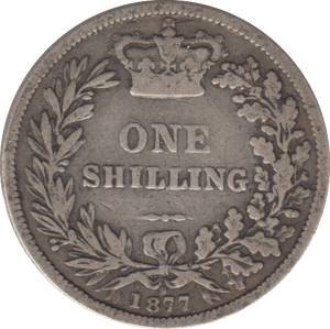 1877 SHILLING DIE 9 ( FINE ) - SHILLING - Cambridgeshire Coins