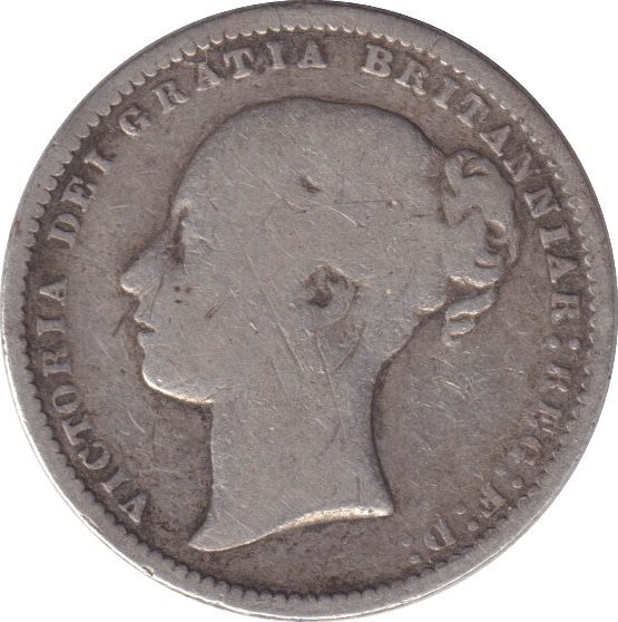 1877 SHILLING ( FAIR ) DIE 55 - SHILLING - Cambridgeshire Coins