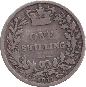 1877 SHILLING ( FAIR ) - SHILLING - Cambridgeshire Coins