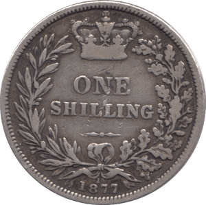1877 SHILLING ( FINE ) DIE 10 - SHILLING - Cambridgeshire Coins