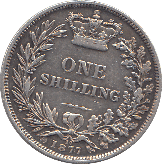 1877 SHILLING ( GVF ) - SHILLING - Cambridgeshire Coins