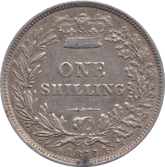 1877 SHILLING ( GVF ) - SHILLING - Cambridgeshire Coins