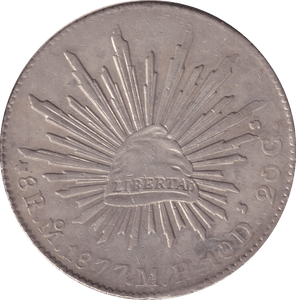 1877 SILVER 8 REALES MEXICO - SILVER WORLD COINS - Cambridgeshire Coins