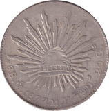 1877 SILVER 8 REALES MEXICO - SILVER WORLD COINS - Cambridgeshire Coins