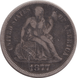 1877 SILVER ONE DIME USA - SILVER WORLD COINS - Cambridgeshire Coins