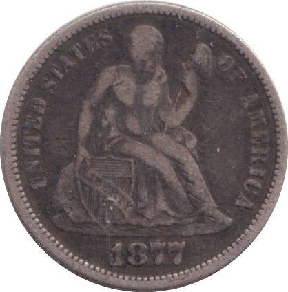 1877 SILVER ONE DIME USA - SILVER WORLD COINS - Cambridgeshire Coins