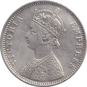 1877 SILVER ONE RUPEE INDIA - SILVER WORLD COINS - Cambridgeshire Coins