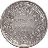 1877 SILVER ONE RUPEE INDIA - SILVER WORLD COINS - Cambridgeshire Coins
