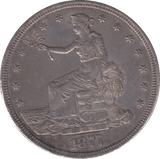 1877 SILVER TRADE DOLLAR USA SAN FRANCISCO - SILVER WORLD COINS - Cambridgeshire Coins