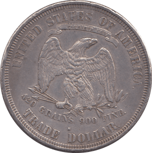 1877 SILVER TRADE DOLLAR USA SAN FRANCISCO - SILVER WORLD COINS - Cambridgeshire Coins