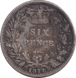 1877 SIXPENCE ( GF ) - SIXPENCE - Cambridgeshire Coins