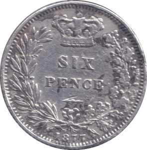 1877 SIXPENCE ( GF ) - SIXPENCE - Cambridgeshire Coins