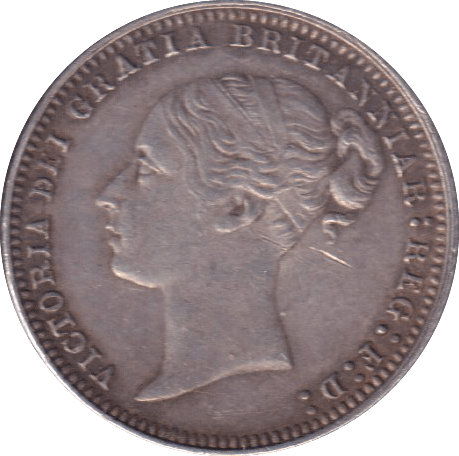 1877 SIXPENCE ( GF ) - SIXPENCE - Cambridgeshire Coins