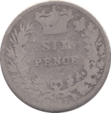 1877 SIXPENCE ( NF ) - SIXPENCE - Cambridgeshire Coins