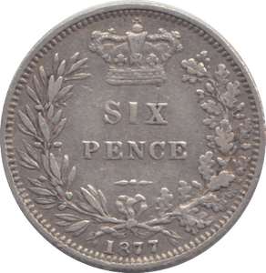 1877 SIXPENCE ( VF ) - SIXPENCE - Cambridgeshire Coins