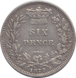 1877 SIXPENCE ( VF ) - SIXPENCE - Cambridgeshire Coins