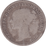 1877 THREEPENCE ( FINE ) - Three Half Pence - Cambridgeshire Coins