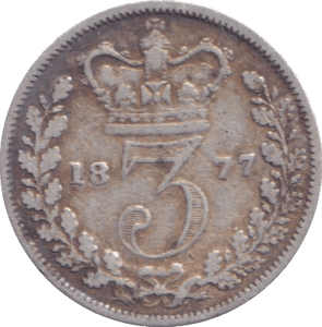 1877 THREEPENCE ( FINE ) - THREEPENCE - Cambridgeshire Coins