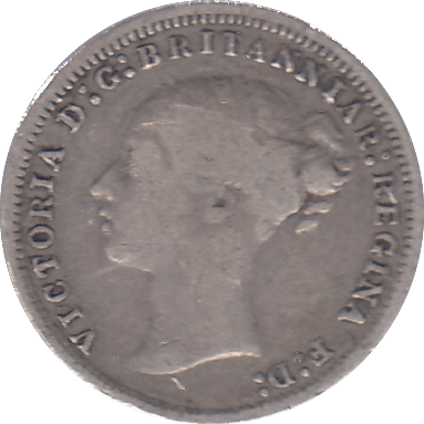 1877 THREEPENCE ( FINE ) - THREEPENCE - Cambridgeshire Coins